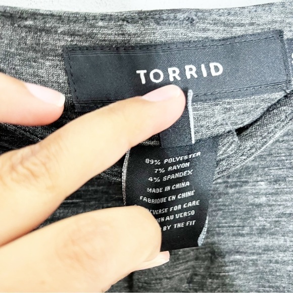 Torrid Grey Stretch Knit Comfy Work Pants Size 18 - Picture 5 of 5